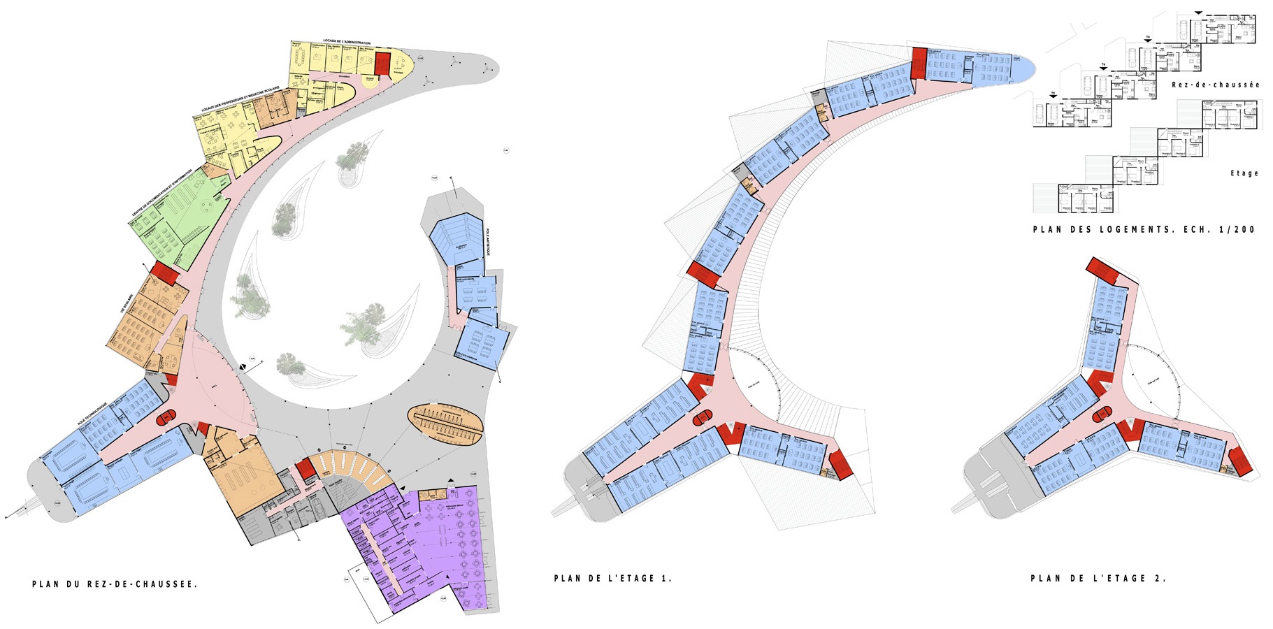 Plan rez-de-chaussée collège Burnhaupt-le-Haut