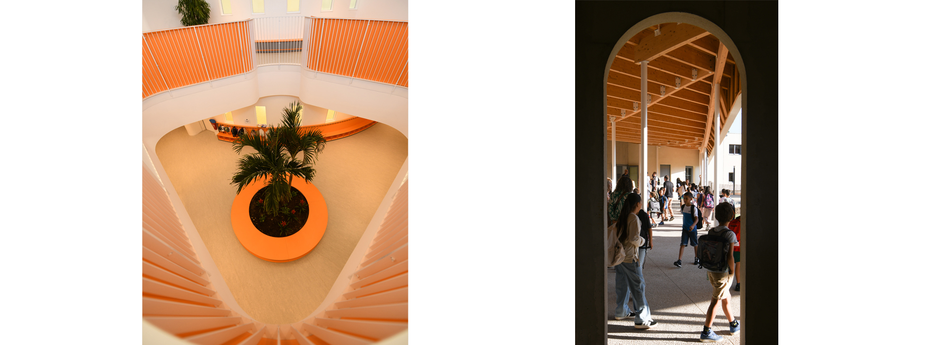 hall groupe scolaire Avignon Melly & Paul Puaux architecte 